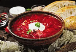 Борщ з салом